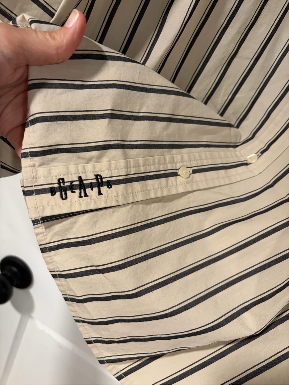 Gap x BEIS stripe big shirt cotton button down NWT - Picture 9 of 12